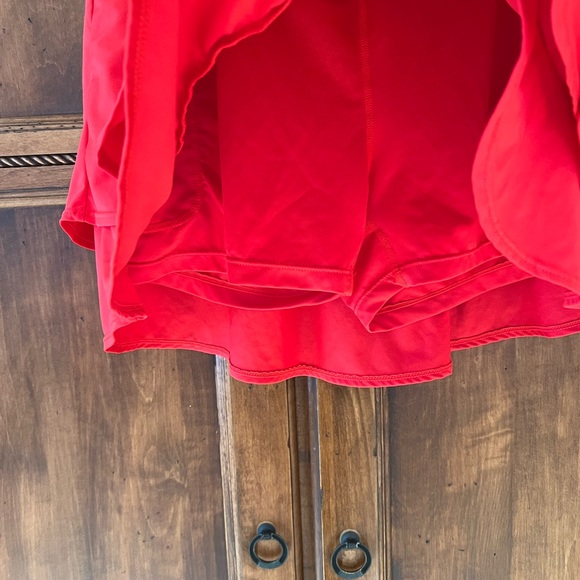 NWOT Balef Red Ruffle Tennis Skirt | Size M | Pockets on Shorts Under Skirt - Picture 5 of 8